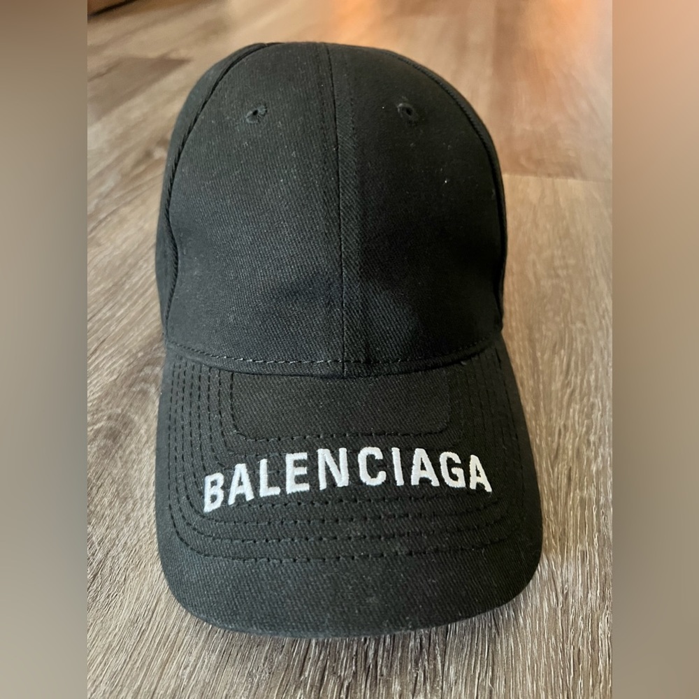 BALENCIAGA logo visor cap black